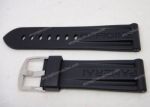 Replica Panerai Rubber Band - Black Rubber & Silver Buckle 24mm